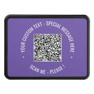 Din QR-Anpassningsbar Text och Färg Hitch Cover Dragkroksskydd