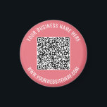 Din QR-Anpassningsbar Text och Färg Magnet Gift<br><div class="desc">Anpassningsbar Färg och teckensnitt - Din QR-kod och Anpassningsbar Text Professionell Personlig Business Namn webbplats Promotional Company Supplies / Gift - Add Your QR Code - Image or Logotyp / Namn - Company / Website eller e-mail eller Mobil - Contact Information / Adress - Resize and Move or Remove /...</div>