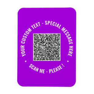Din QR-Anpassningsbar Text och Färg Magnet Gift