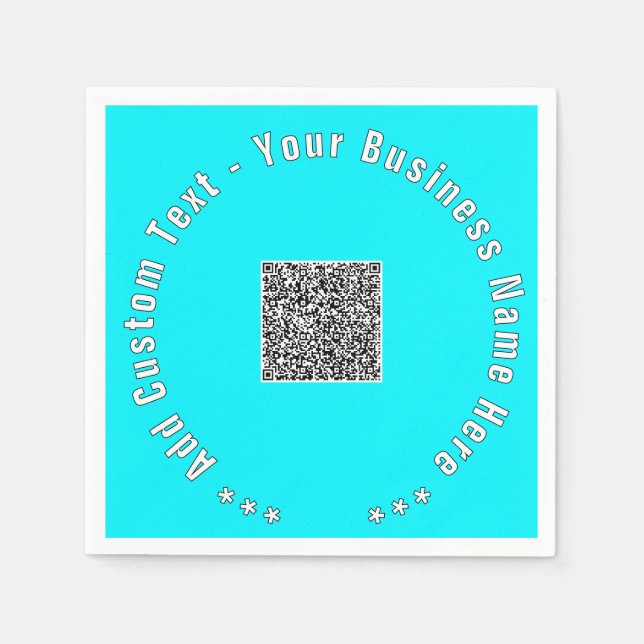 Din QR-Anpassningsbar Text och Färg Napkins Pappersservett (Framsidan)