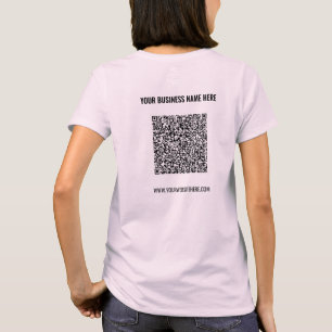 Din QR-kod Anpassad Text Märkt Företag T-shirt