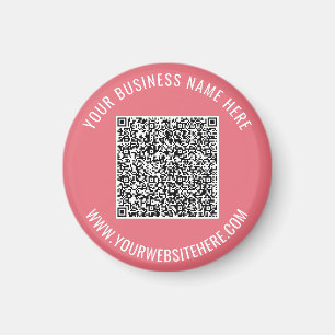 Din QR-kod Anpassad text och färger Magnet present