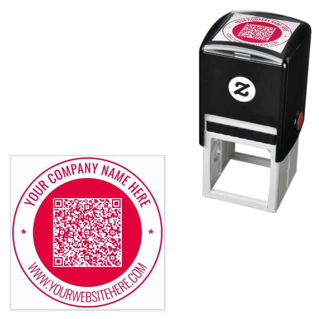 Din QR-kod Anpassad text Rund stämpel Välj färg (In Situ)