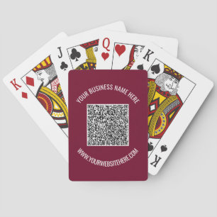 Din QR-kod Anpassad text Spelkortsmall Casinokort