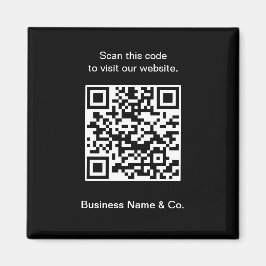 Din QR-kod Black White-kampanjverksamhet Magnet