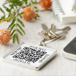 Din QR-kod Business Promoting eller Event ID Pass Fyrkantig Silverfärgad Nyckelring<br><div class="desc">OM DU VILL ÄNDRA BAKGRUND ELLER TEXT-FÄRG FINNS INSTRUKTIONER NEDAN. Befordra ditt företag till potentiella kunder med QR-nyckelkedjor med modern anpassningsbar och professionell. All text på den här mallen är enkel att anpassa eller ta bort. Med skannerkoden blir det enkelt för kunderna att hitta företagets webbplats-online och ansluta till din...</div>