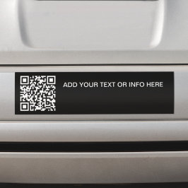 Din QR-kod här är enkel svartvit text Bildekal