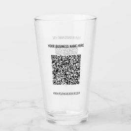 Din QR-kod Info Text Business Promoted Glass Glaskopp