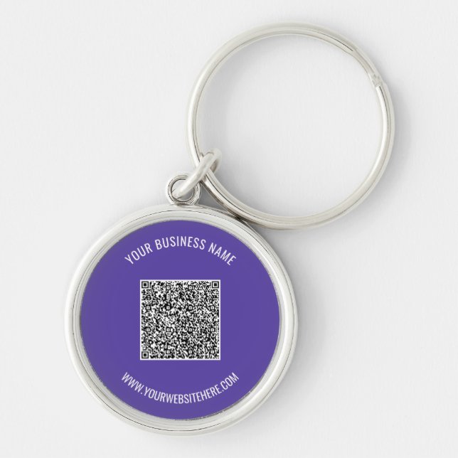 Din QR-kod Namn Info Färger Reklam Nyckelring (Framsidan)