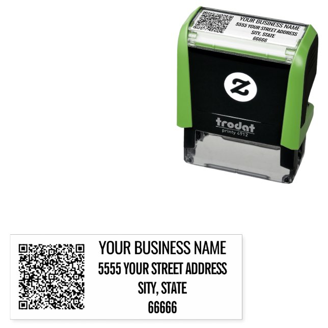 Din QR-kod Namn Returadress Stämpel Exempel (In Situ)