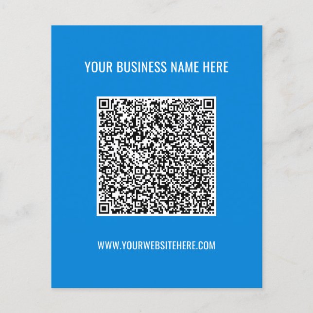 Din QR-kod Namn-webbplats Färg Flyer-befordringar Flygblad (Framsidan)