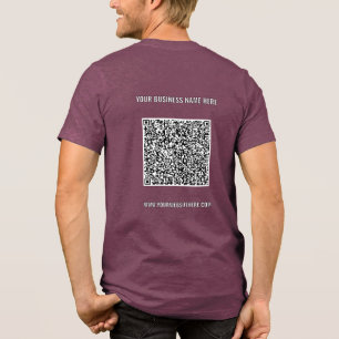 Din QR-kod och anpassad text för företagsreklam T Shirt
