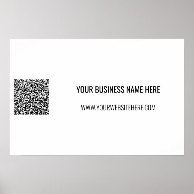 Din QR-kod och anpassad text promotionsaffisch Poster (Framsidan)