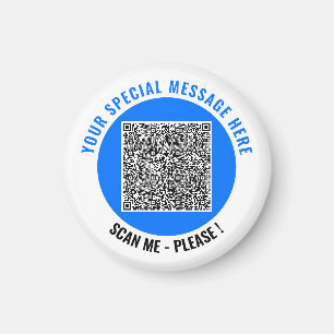 Din QR-kod och anpassad textmagneter Välj färg Magnet