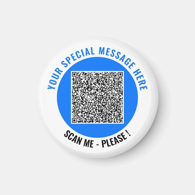 Din QR-kod och anpassad textmagneter Välj färg Magnet (Framsidan)