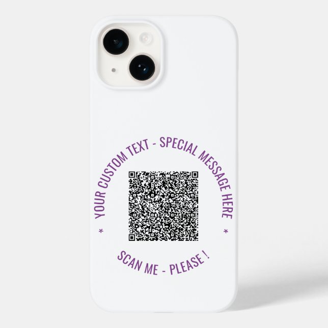 Din QR-kod och Anpassningsbar Färg iphone case (Baksida)