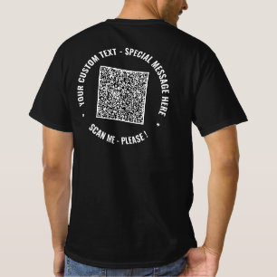 Din QR-kod och Anpassningsbar Text-befordring T-Sh T Shirt