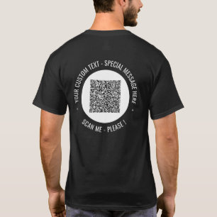 Din QR-kod och Anpassningsbar Text-befordring T-Sh T Shirt