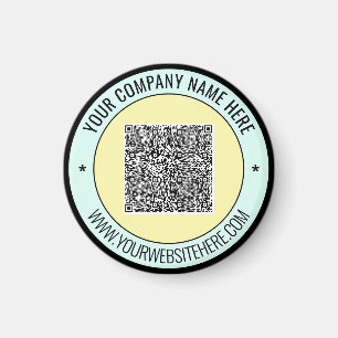 Din QR-kod och Anpassningsbar Text Magnet-mall Magnet