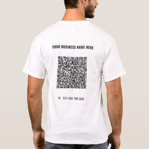 Din QR-kod och Anpassningsbar Text-Shirt Välj Färg T Shirt
