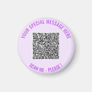 Din QR-kod och text personlig magnetmall Magnet