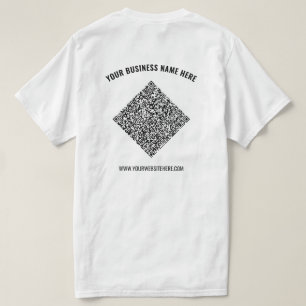 Din QR-kod och textaffärs-T-Shirt-mall T Shirt