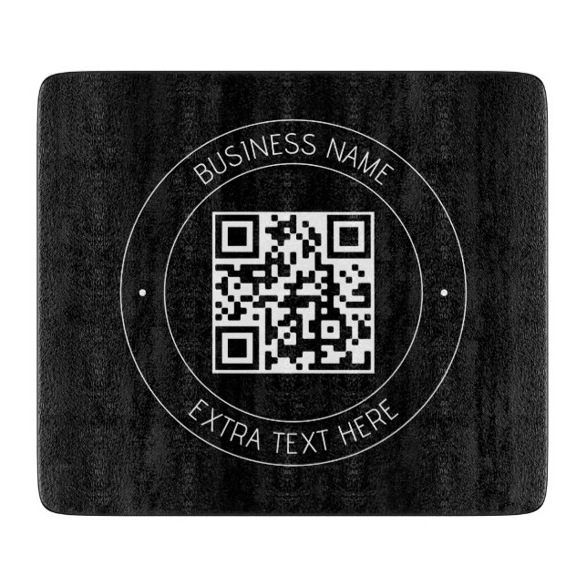 Din QR-kod & redigerbar text | Svart & Vit (Framsidan)