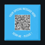 Din QR-kod Scan Anpassningsbar Text Surprise Magne Magnet<br><div class="desc">Välj Färg och teckensnitt - Magnet Your Speciell QR Code Info and Anpassningsbar Text Personlig Modern Magnets / Gift - Add Your QR Code - Image or Logotyp - foto / text - Namn eller annan info / message - Resize and Move or Remove / Add Inslag - Image /...</div>