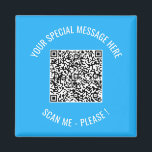 Din QR-kod Scan Anpassningsbar Text Surprise Magne Magnet<br><div class="desc">Välj Färg och teckensnitt - Magnet Your Speciell QR Code Info and Anpassningsbar Text Personlig Modern Magnets / Gift - Add Your QR Code - Image or Logotyp - foto / text - Namn eller annan info / message - Resize and Move or Remove / Add Inslag - Image /...</div>