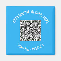 Din QR-kod Scan Anpassningsbar Text Surprise Magne