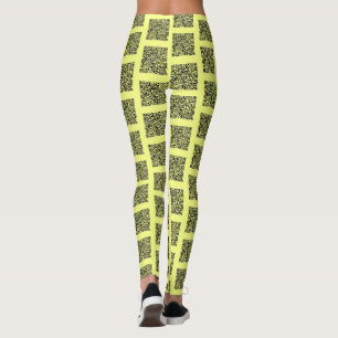 Din QR-kod Scan Info Funny Leggings Anpassningsbar