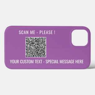 Din QR-kod Scan Info Text och Färg iphone case