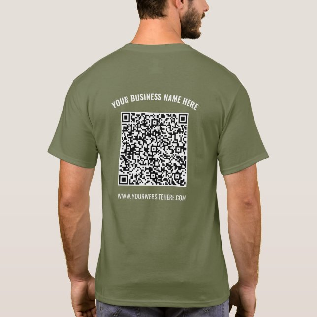 Din QR-kod Scan Namn-webbplats - T-Shirt (Baksida)