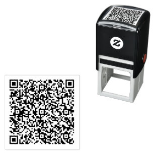 Din QR-kod Skanningsinfo Självbläckande stämpel ma