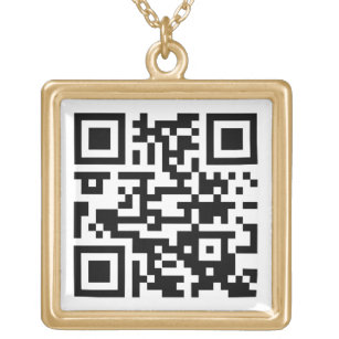 Din QR-kod - webbplats för företag - enkel marknad Guldpläterat Halsband