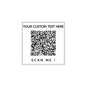 Din QR-kodscanningsinformation och anpassad textst Stämpel