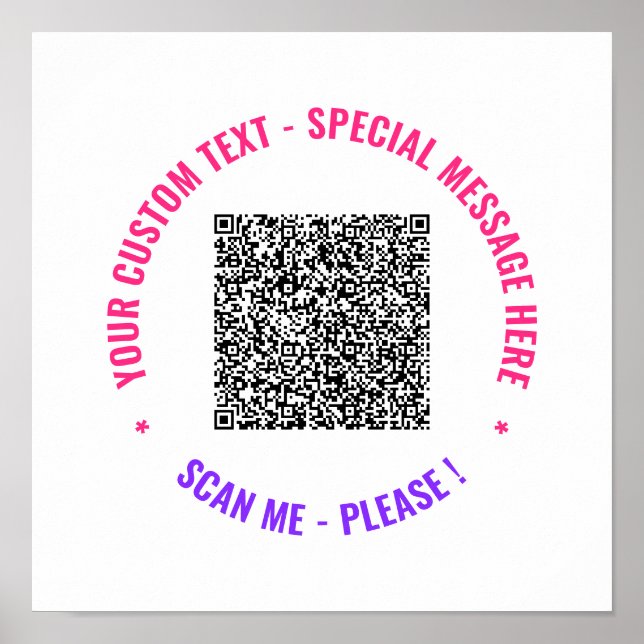 Din QR-kodsökningsinformation och Anpassningsbar-t Poster (Framsidan)