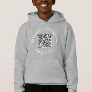 Din QR-kodssökning Info Text Modern Hoodie-gåva T Shirt