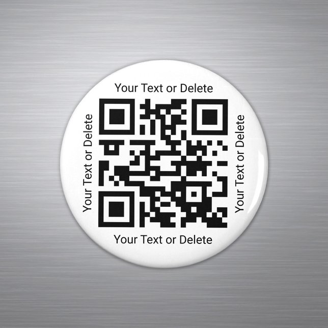 Din QR-Professionell - Business Modern Round Magnet (Skapare uppladdad)