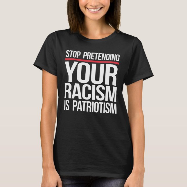 Din rasism är ingen patriotism t shirt (Framsida)