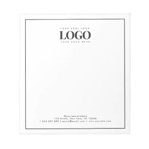 Din Rectangle Business Logotyp här Minimal Gräns Anteckningsblock