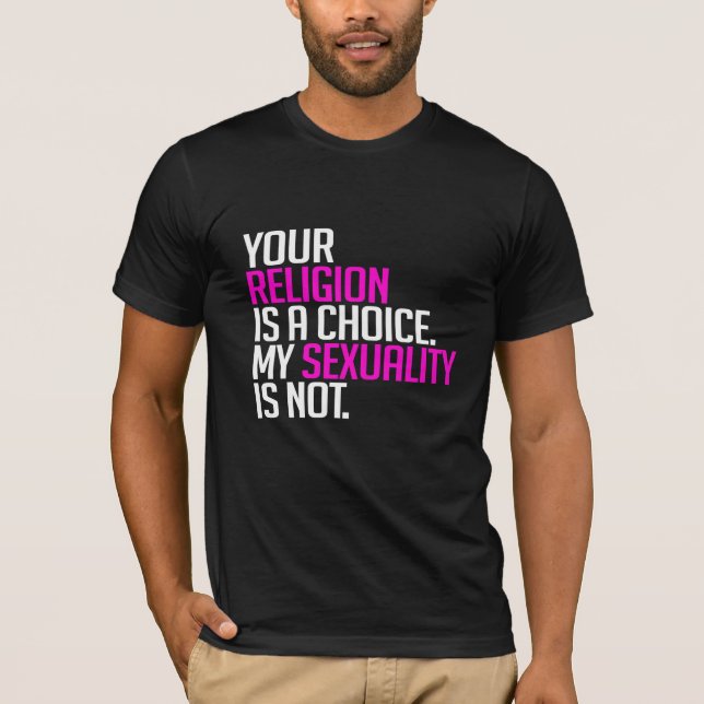 Din religion är ett val t-shirt (Framsida)