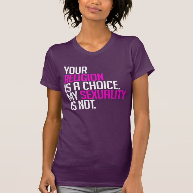 Din religion är ett val t shirt (Framsida)