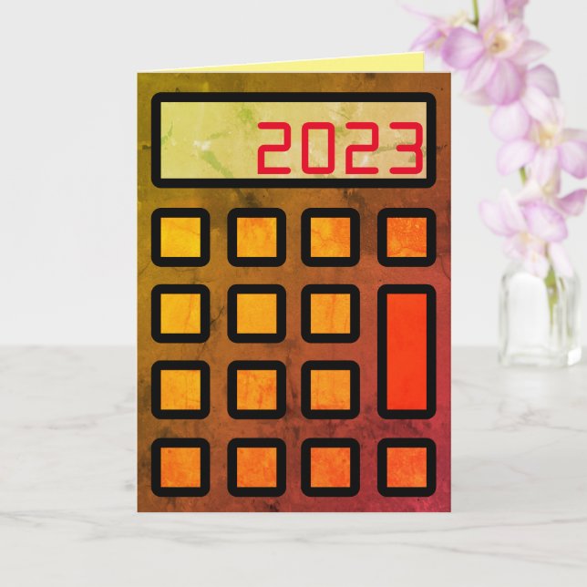 "Din revisor önskemål du a Gott nytt år" Kort (Orkide)