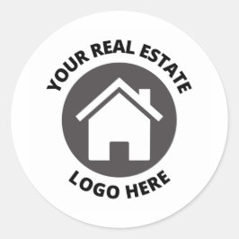 Din riktiga Gods-Logotyp här Runt Klistermärke