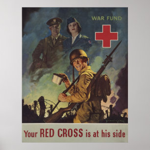 Din röda Kor står vid hans sida Poster