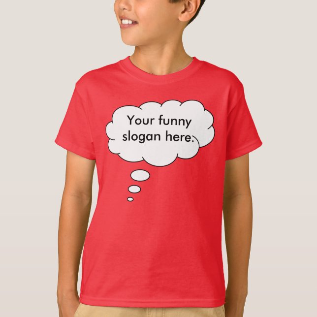 din roliga slogan-here01 tee (Framsida)
