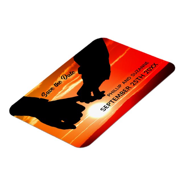 Din Romantiska Foto Anpassade Spara Datum Magnet (Vänstra Sidan)