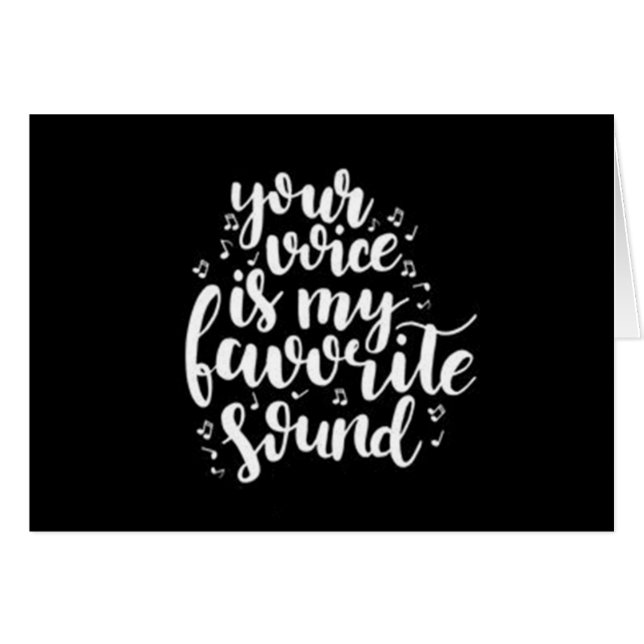 DIN *RÖST* ÄR MIN FAVORITE LJUD ANNIVERARY KÄRLEK HÄLSNINGSKORT (Framsidan Horizontal)
