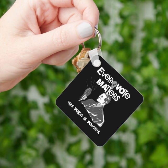 Din röst betyder att det politiska valet är vitt s nyckelring (Hand)